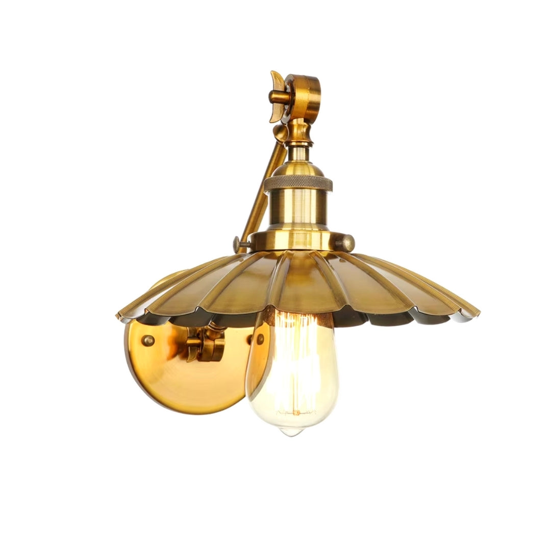 elegant gold swing arm wall sconce, perfect for adding style to living room lighting