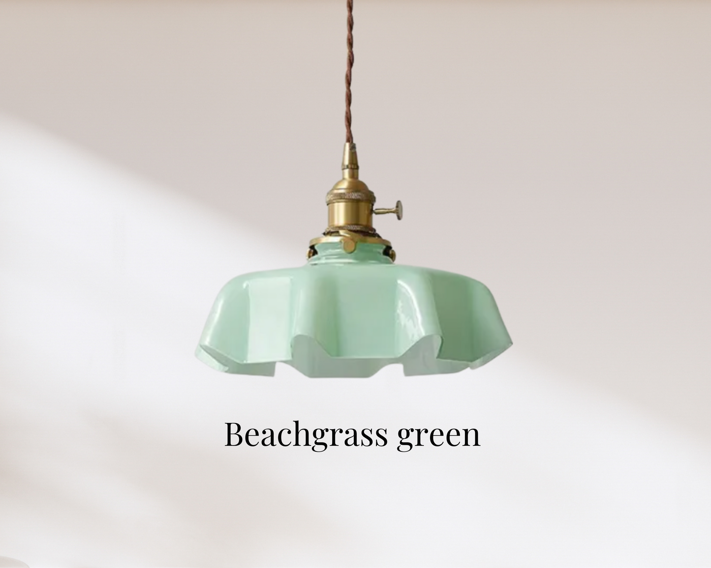 green glass light fixture