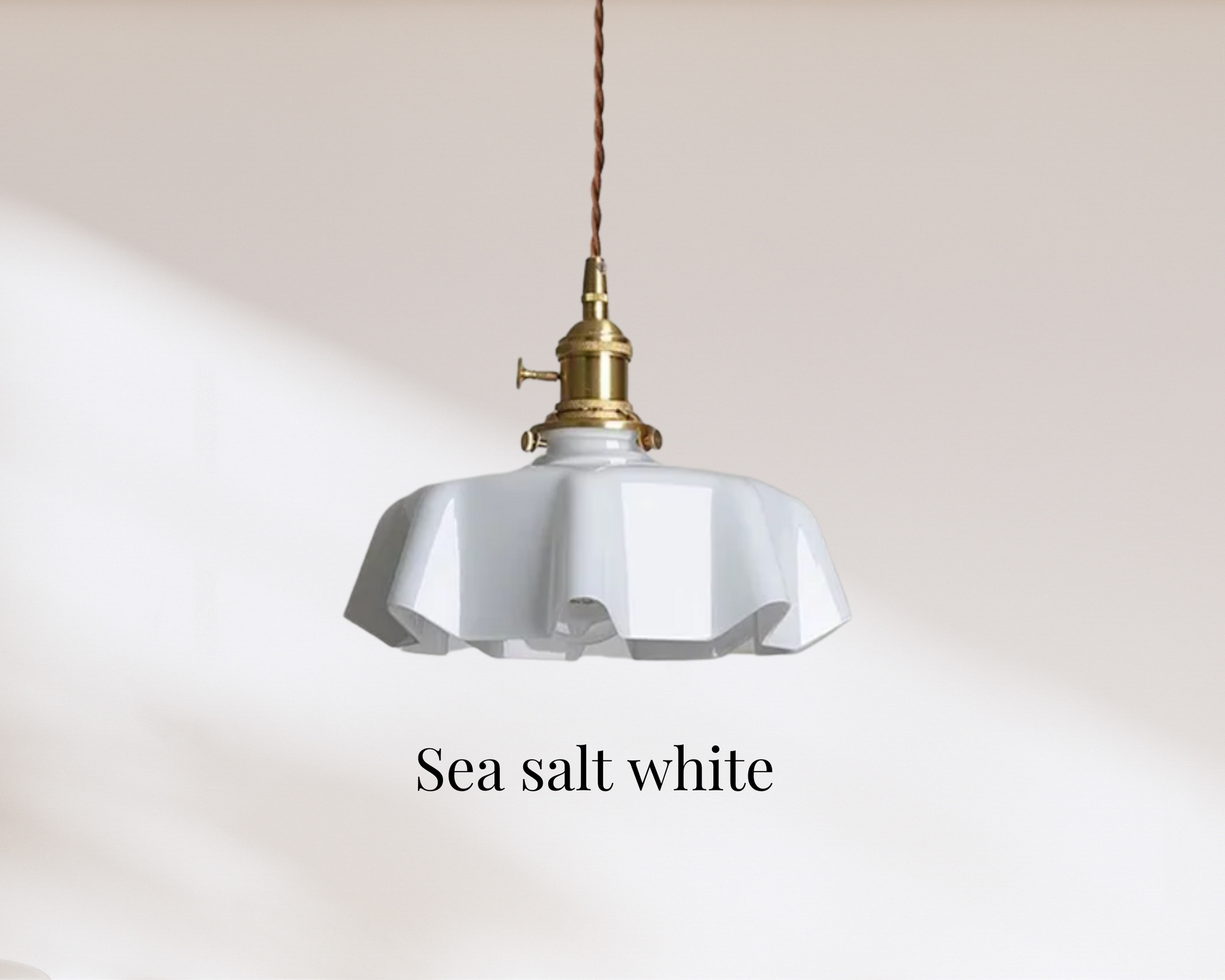 white glass light fixture