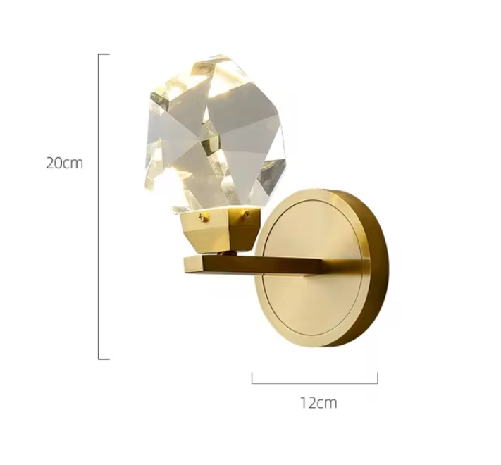 gold crystal wall sconce for home