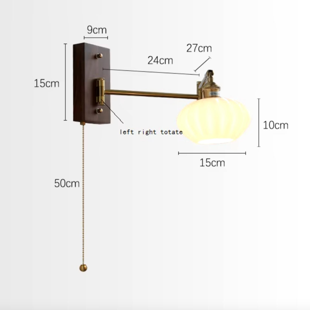 adjustable gold swing arm wall sconce with modern design, perfect for living room or lounge areas