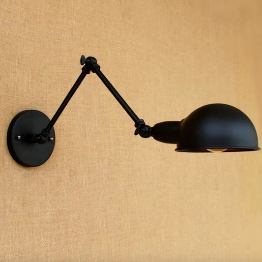 black swing arm wall sconce for bedroom, perfect for reading light or bedside lighting