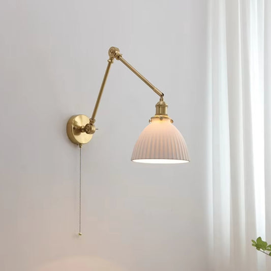 classic swing arm wall sconce for living room, ideal for adjustable lighting with timeless design