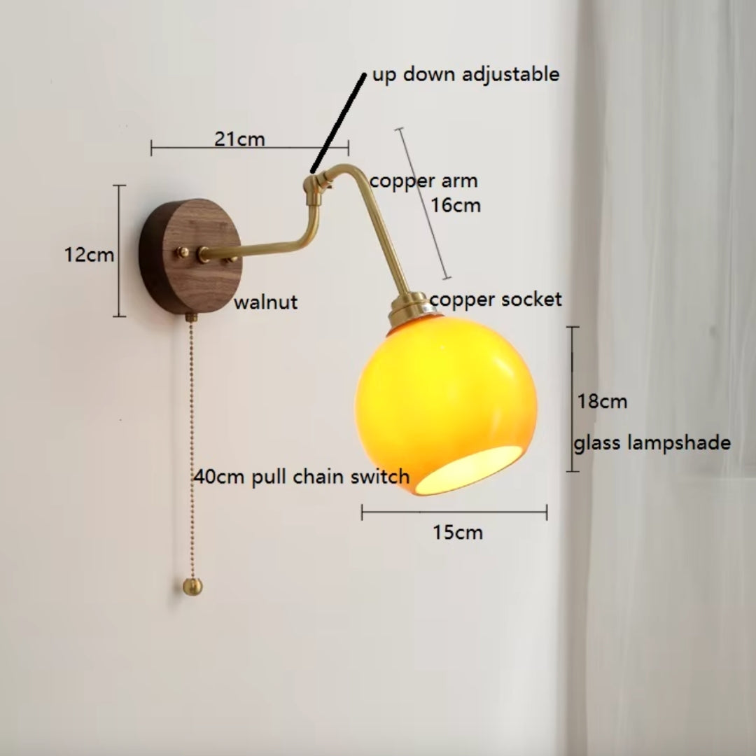 dimmable swing arm wall light for bedroom, ideal for customizable reading or ambient lighting