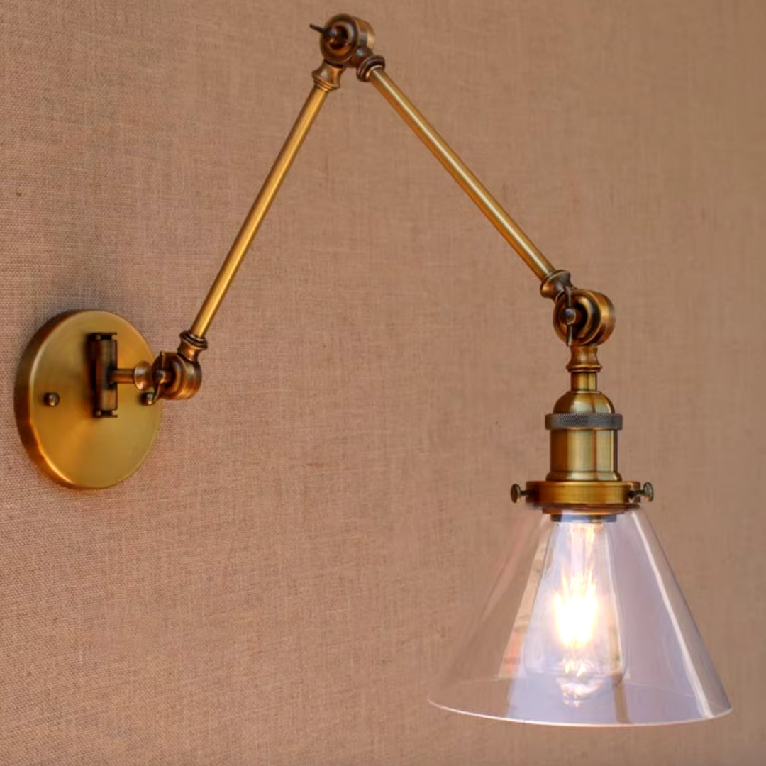 dimmable swing arm wall sconce for customizable lighting in the living room