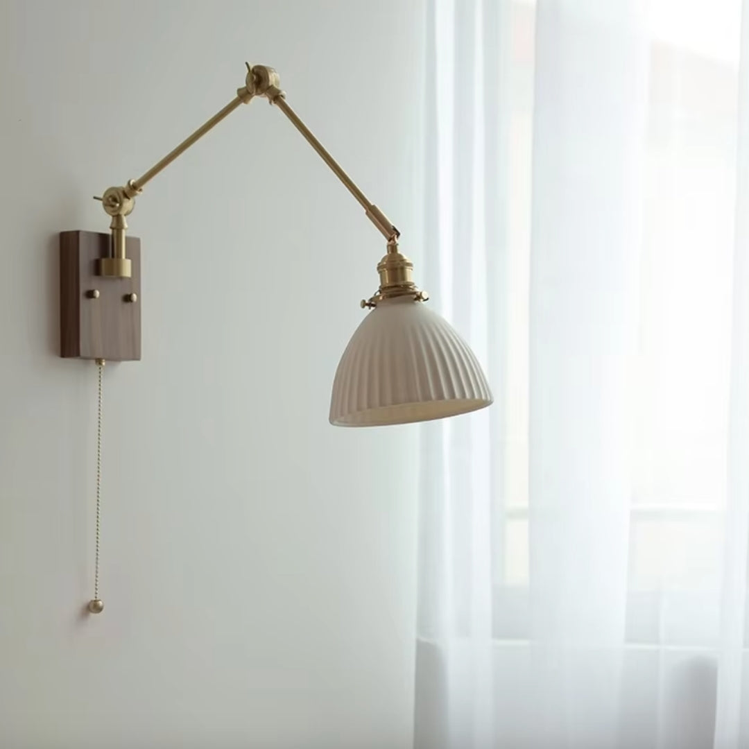 luxury adjustable swing arm wall sconce, perfect for modern office lighting