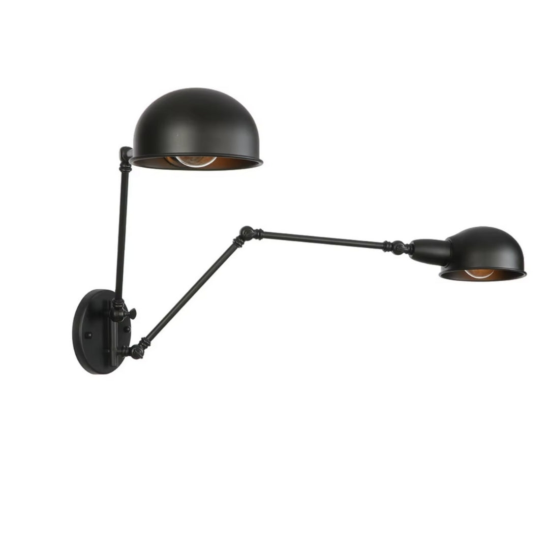 sleek black swing arm wall sconce for modern living room lighting