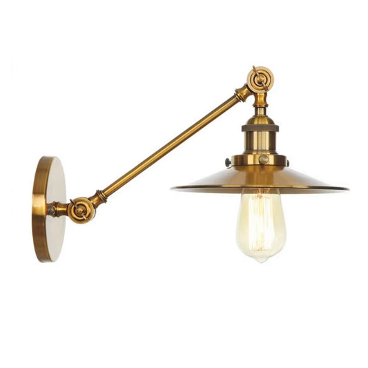 modern swing arm wall sconce, ideal for office lighting with adjustable arm for task lighting