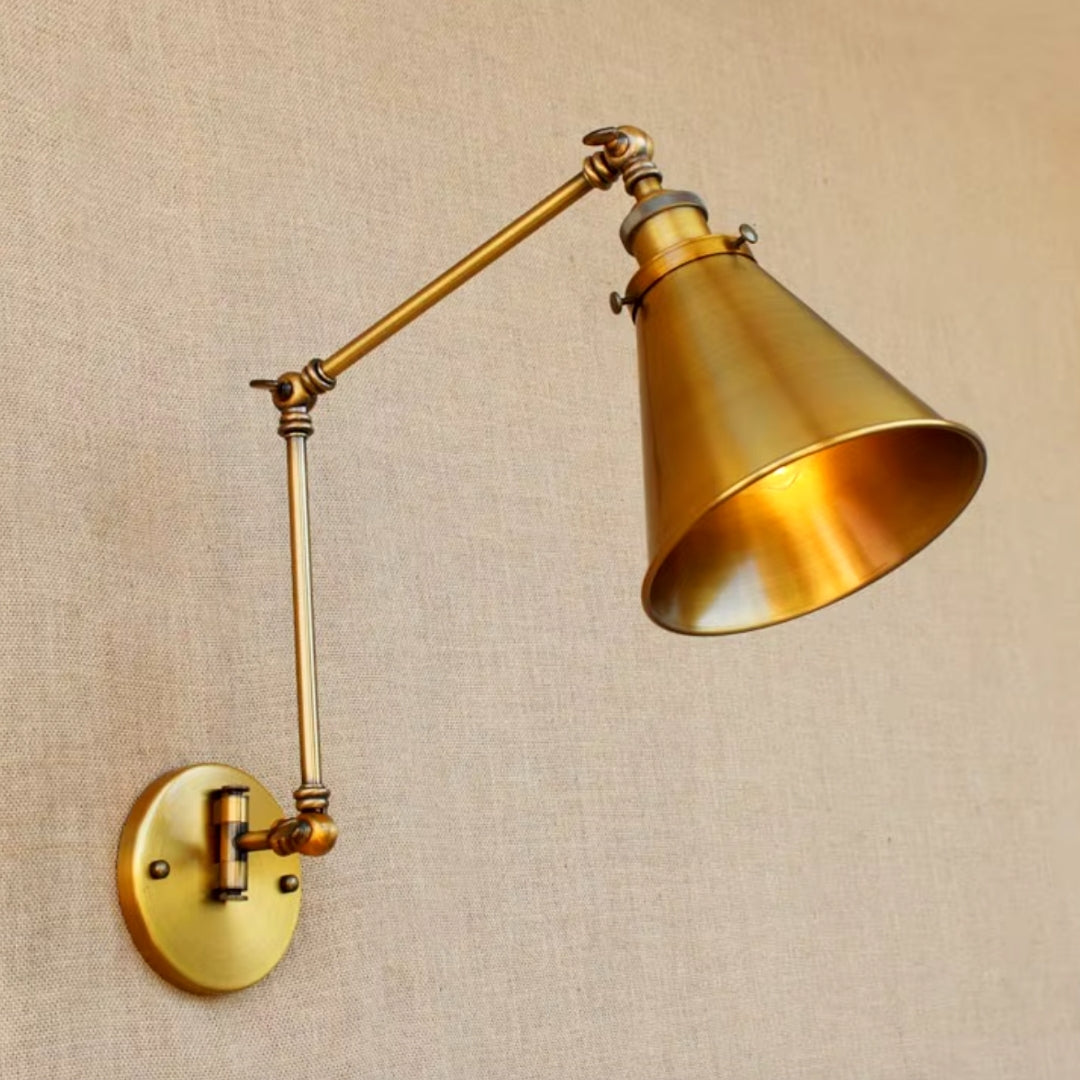 sleek and stylish swing arm wall light for bedroom, perfect for reading or accent lighting