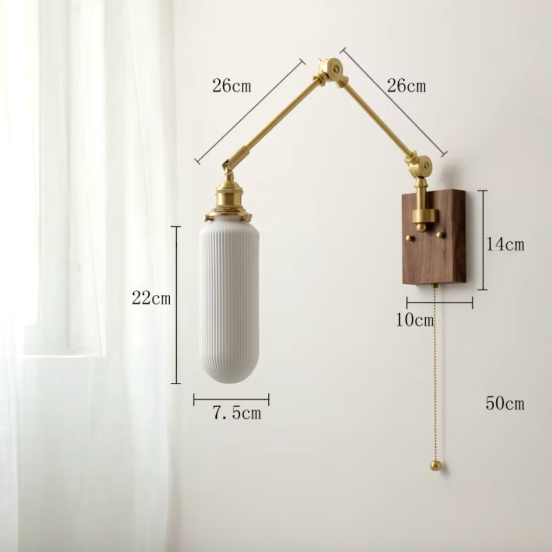 chic swing arm wall light for bedroom, ideal for reading or bedside accent lighting