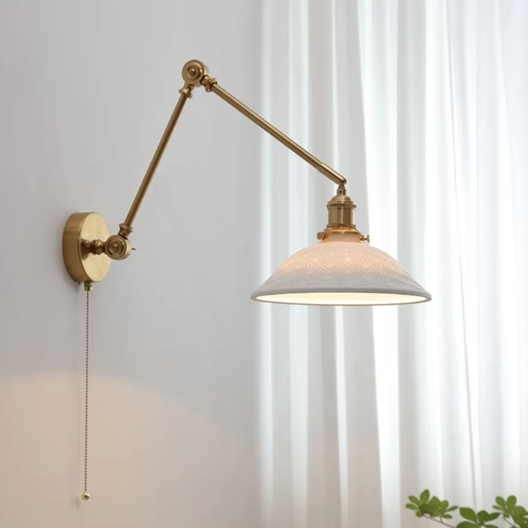 swing arm wall sconce for bedroom, ideal for reading light with adjustable features for comfort