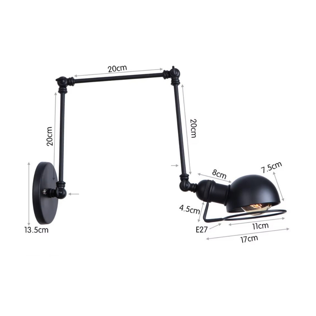 task light swing arm wall sconce for office, ideal for focused and adjustable lighting needs