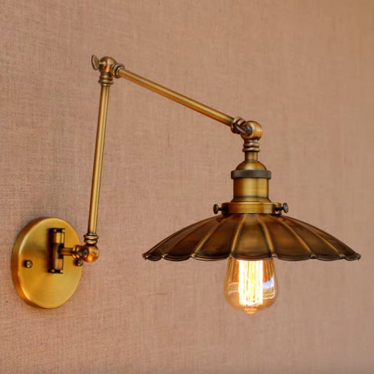 vintage swing arm wall sconce for living room, perfect for adding classic charm to your space